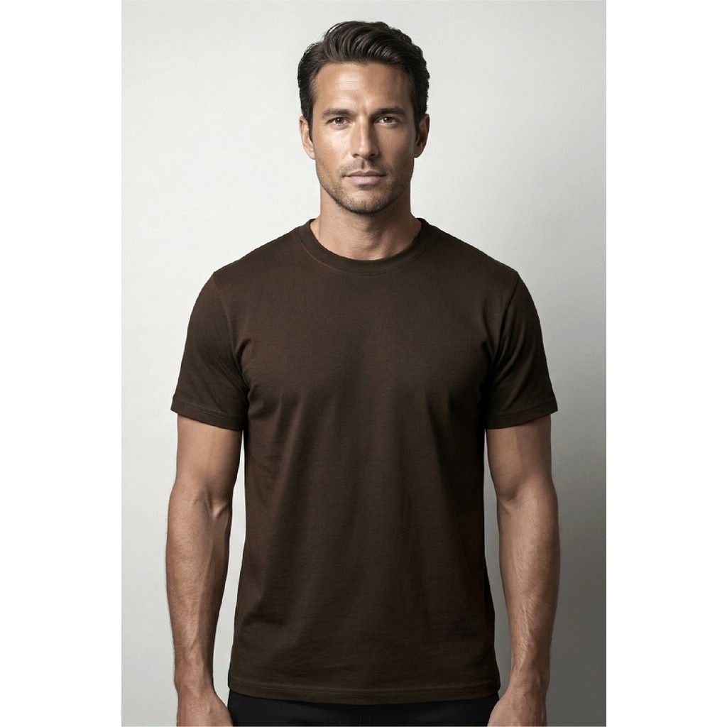 goffra Erkek Vision Premium Kalite Yoğun Dokulu Pamuklu T-Shirt Kahverengi M101-R0220-10 Erkek T-shirt Fiyatı