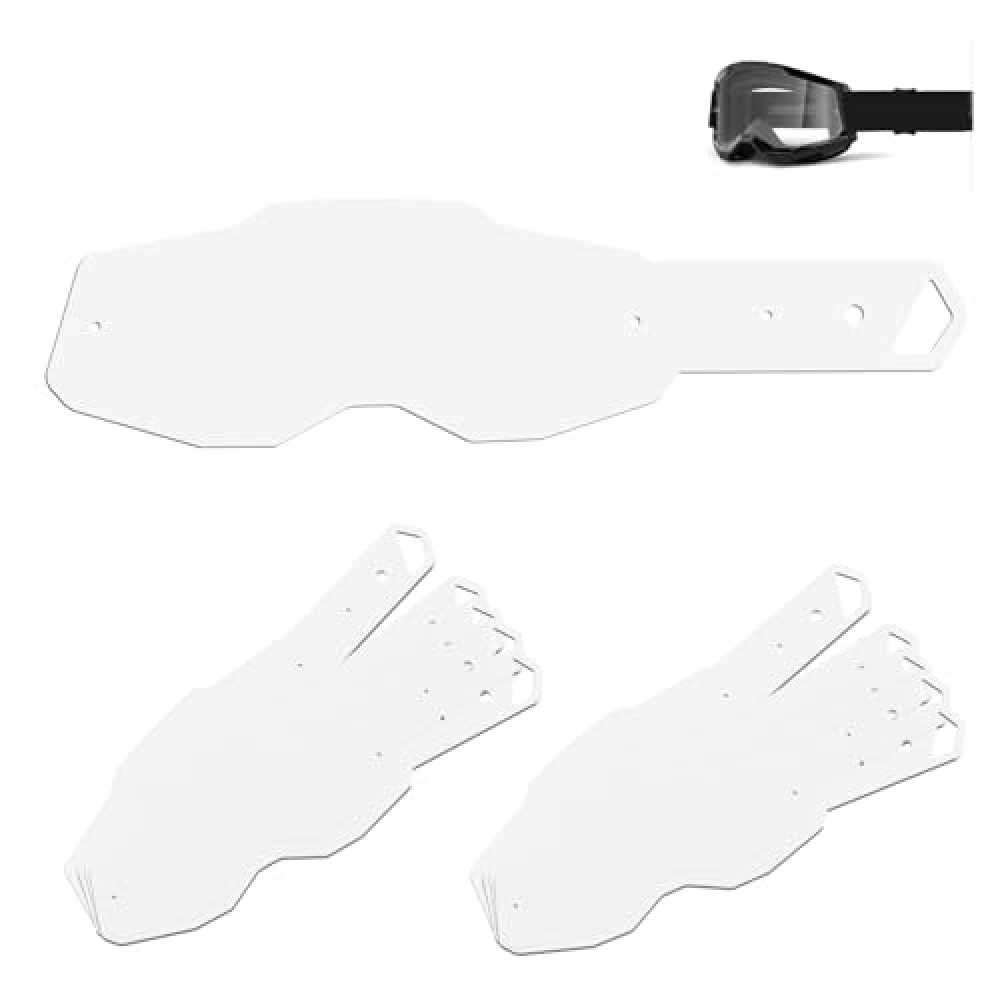 Goggles Tear Offs for 100 Percent Gen 2 Goggles, Standard Tear Offs Compatible with Strata 2/Accuri 2/Racecraft 2 Lens, Dirt Bike Motocross Goggles Tearoffs, 25 Pack