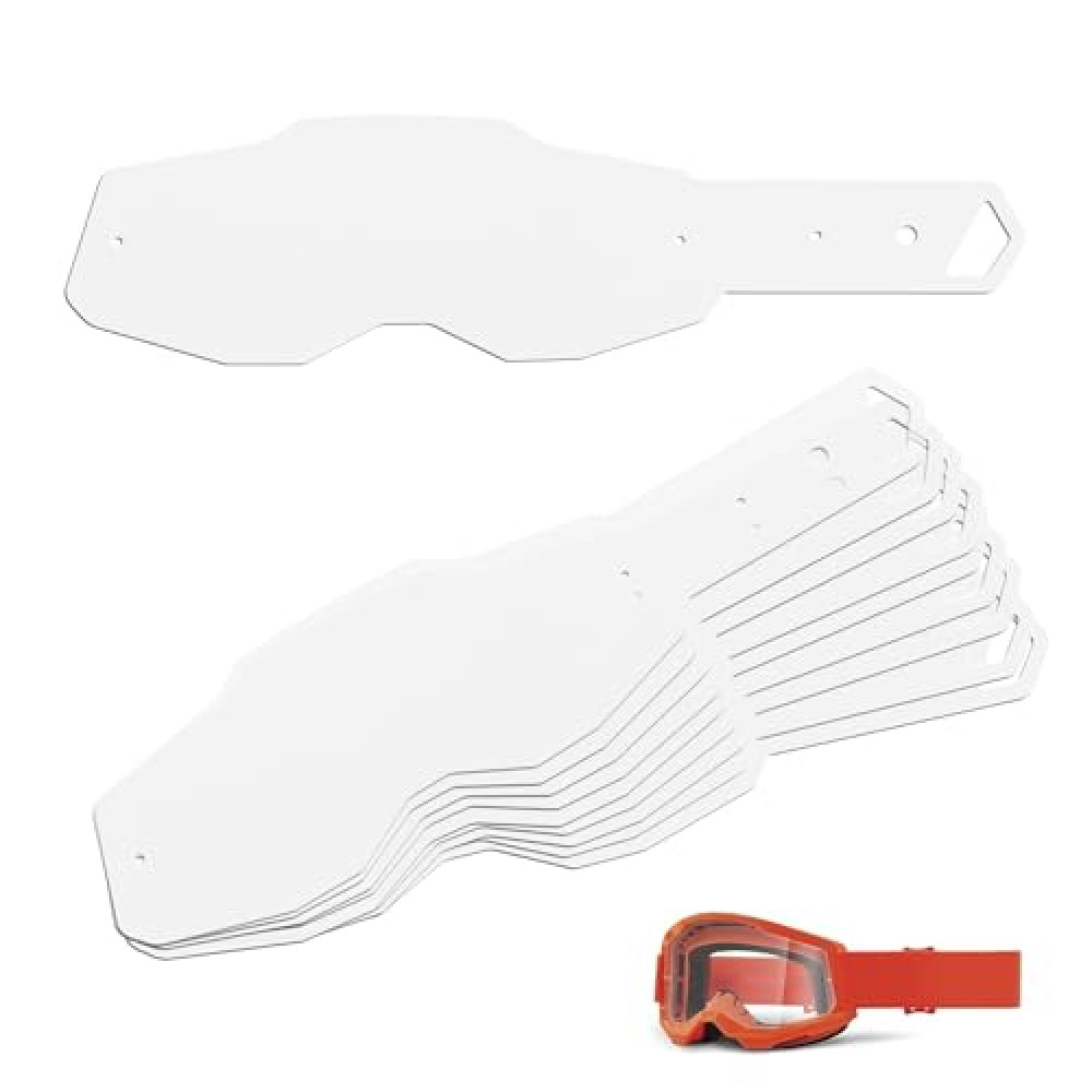 Goggles Tear Offs for 100 Percent Strata 2/Racecraft 2/Accuri 2, Dirt Bike & Motocross Goggle Lens Tear Offs - 50 Pack Standard