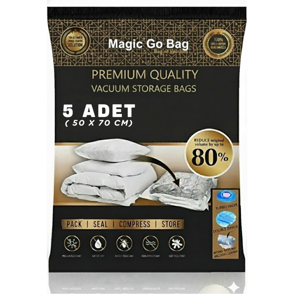 Gogidigo Aradığın o 5 Adet 50 cm x 70 cm Vakumlu Poşet Vakumlu Hurç Vakumlu Torba Yorgan Yastık Hurcu7 - 5 Adet 50x70 cm Diğer Fiyatı