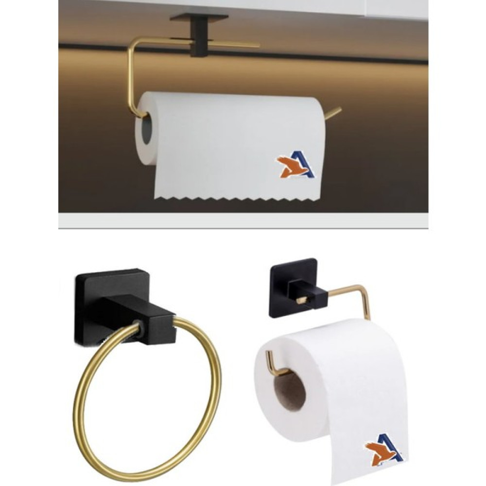 Gogka 3 Lü Gold Banyo Mutfak Havlu Askılık Seti Yapışkanlı Paslanmaz Tuvalet Kağıt Havlu Askılığı Havluluk Fiyatı