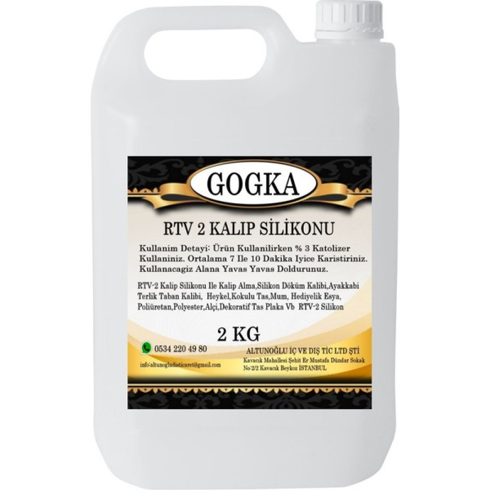 Gogka Rtv2 Kalıp Silikonu 2 Kg + Süs Eşyası Biblo Heykel Kalıp Silikonu Nalburiye & Hırdavat Fiyatı