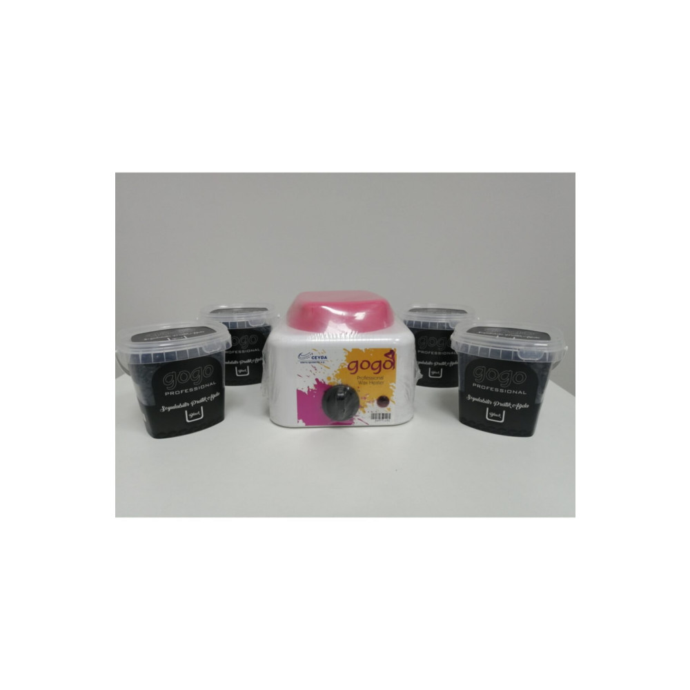 Gogo Professional 250 Gr Black Boncuk Ağda 4 Adet Isıtıcı Makına Hediye Ağda Ürünleri ve Makineleri Fiyatı