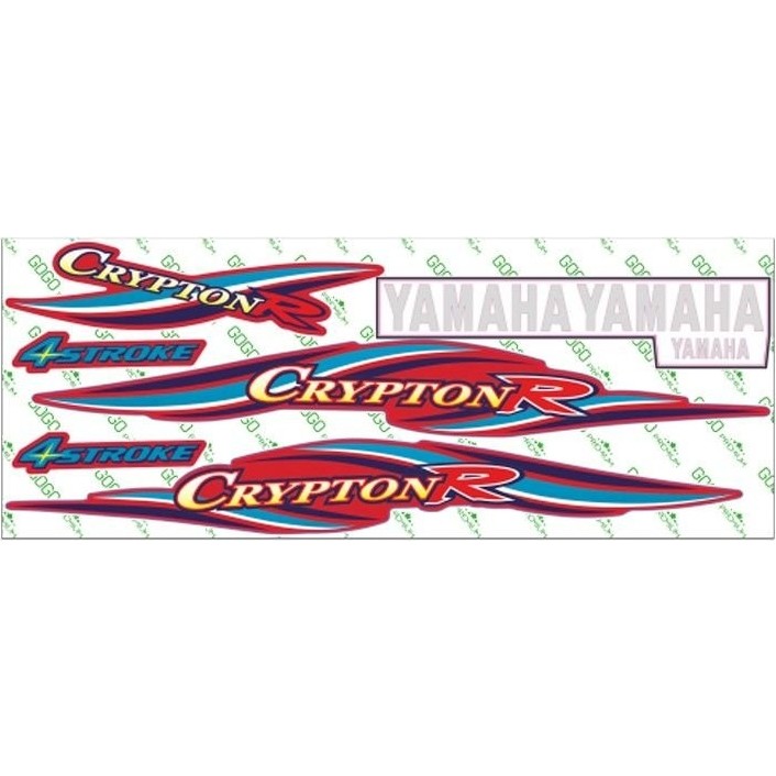Gogomoto Yamaha Crypton 2005 - 2008 Uyumlu Kırmızı Sticker Set 001 Motorsiklet için Diğer Aksesuarlar Fiyatı