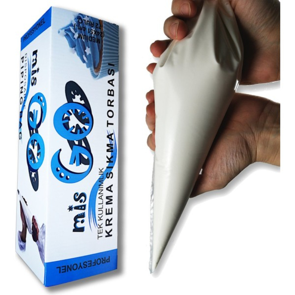 Gogopak Misgo Krem Şanti ve Krema Sıkma Torbası 24 x 51 cm 72 Adet Tatlı ve Pasta Malzemeleri Fiyatı
