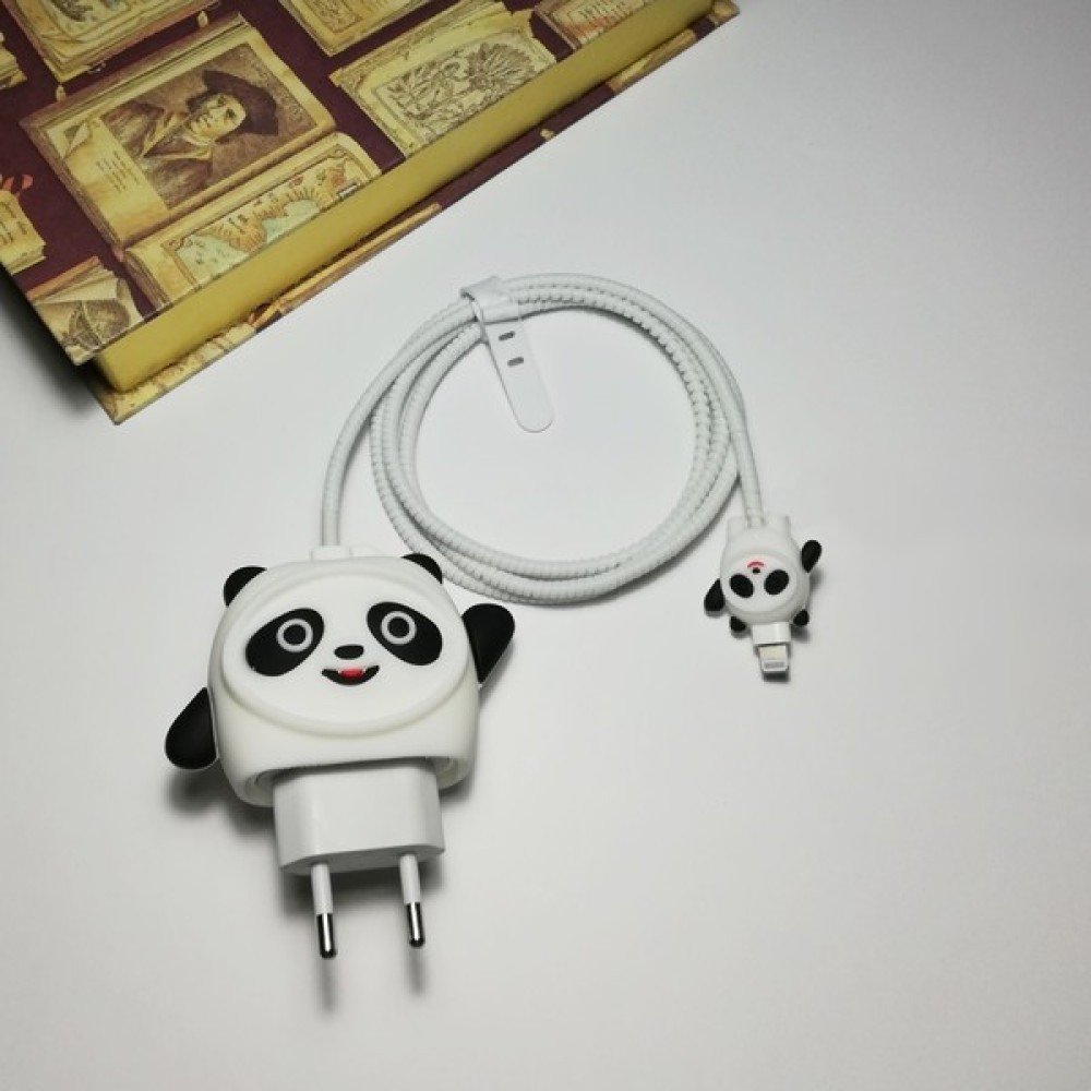 Gogopak Panda Iphone 18 W /20 W Spiralli Type-C Şarj Adaptör ve Kablo Koruyucu Cep Telefonu Aksesuarı Fiyatı