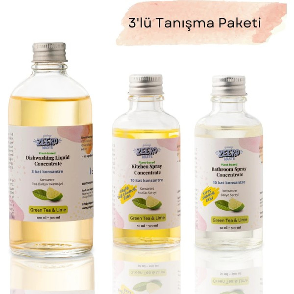 Going Zeero Süper Konsantreler 3'lü Tanışma Paketi - Lime & Okaliptus - 3'LÜ PAKET Parlatıcı ve Temizleyiciler Fiyatı