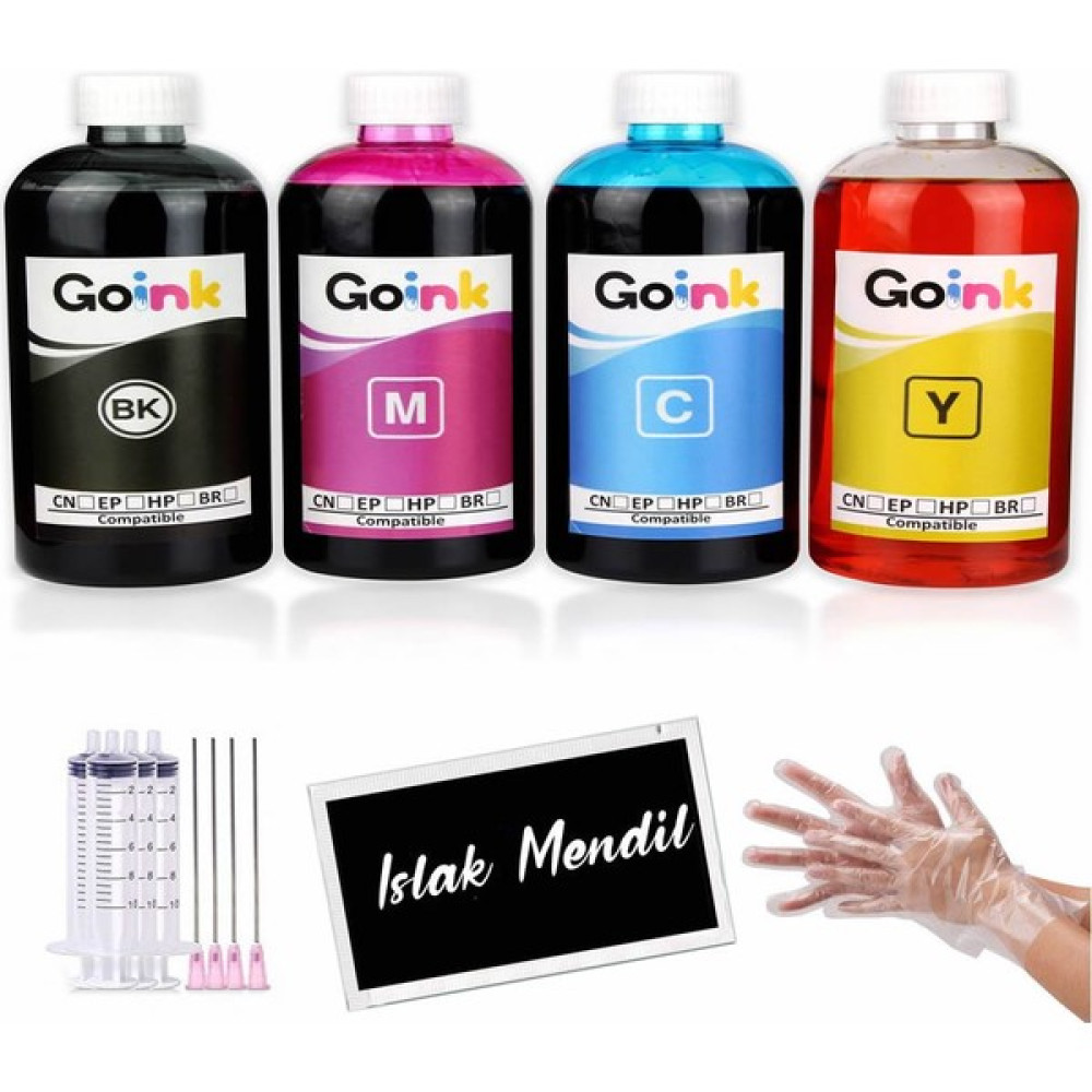 Goink Epson L3252 Mürekkep 4X250 ml Muadil - Renkli - Siyah Kartuşlar Fiyatı