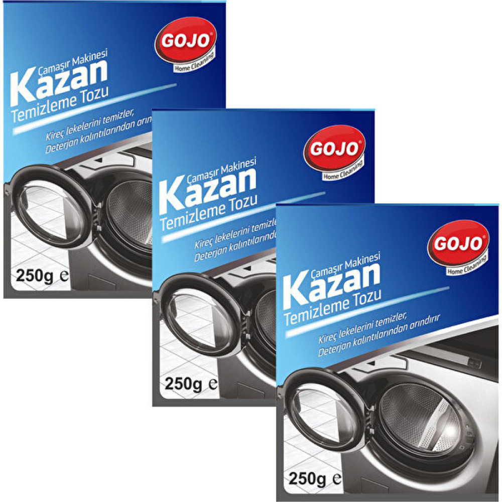 Gojo Çamaşır Makinesi  Kazan Temizleme Maddesi 250 gr + 3'lü Set - 750 gr Çamaşır Deterjanı Fiyatı