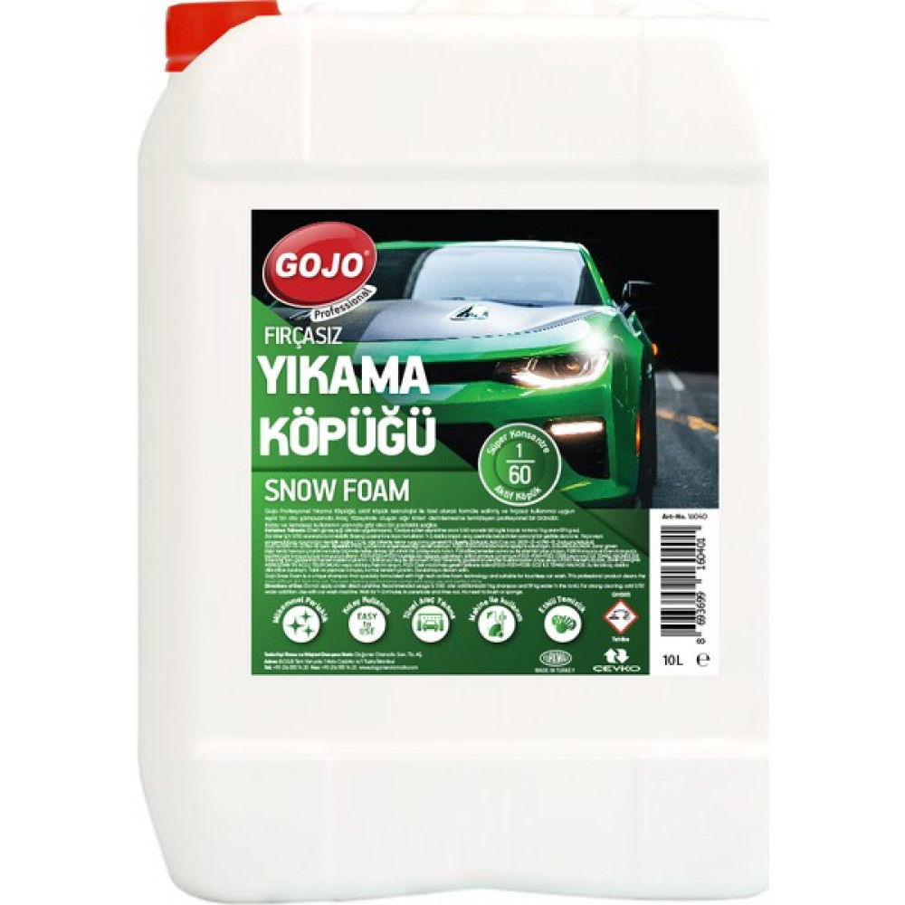 Gojo Fırçasız Oto Yıkama Şampuanı 10 Kg 1/60 Süper Konsantre Oto Yıkama Ürünleri Fiyatı