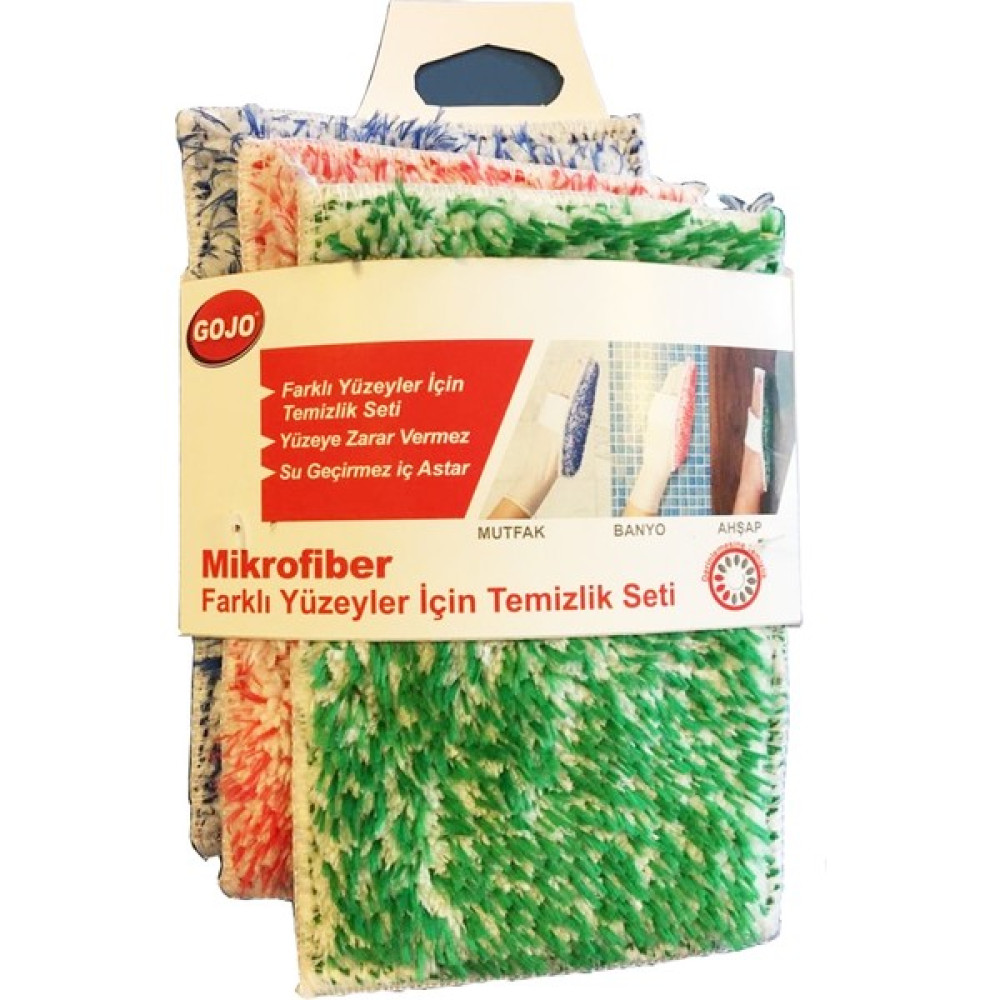Gojo Mikrofiber Farklı Yüzeyler Için Temizlik Seti - Gri Oto Boyaları Fiyatı