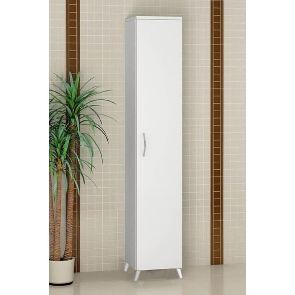 Gökberk GB-2000 5 Raflı Tek Kapaklı Banyo Dolabı %100 Mdf - Beyaz Banyo Dolabı / Mobilyası Fiyatı