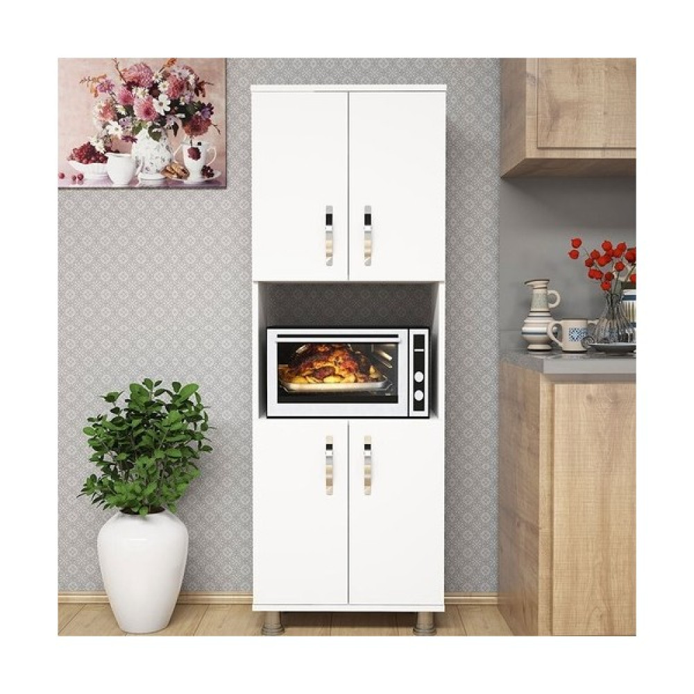 Gökberk GB-2800 Çok Amaçlı Fırın Bölmeli Dolap - MDF - Beyaz Gardrop & Dolap Fiyatı