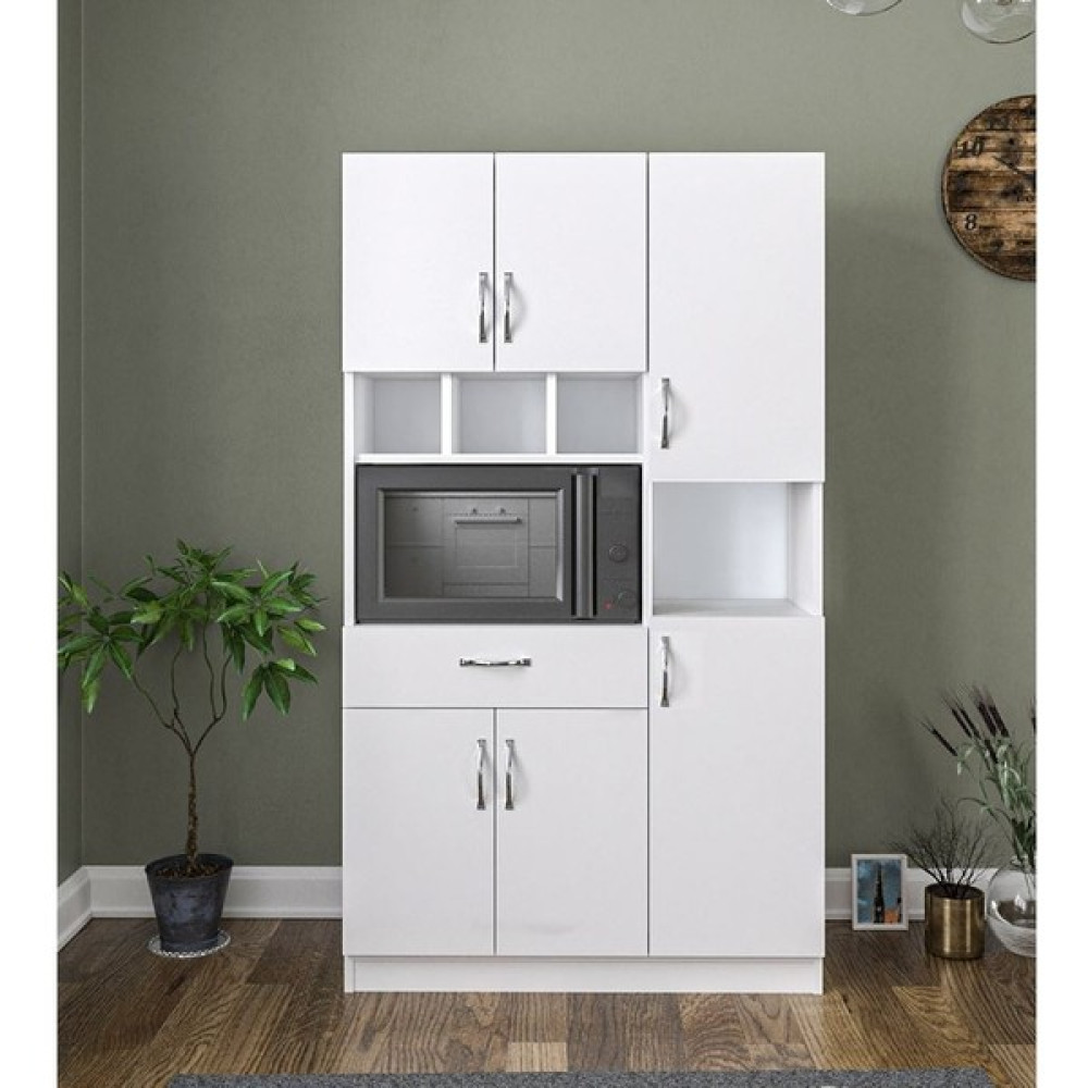Gökberk GB-7200 Fırın Bölmeli 6 Kapaklı Çok Amaçlı Dolap - Beyaz Mutfak Dolabı / Mobilyası Fiyatı