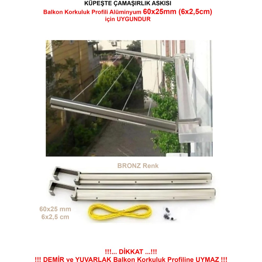 Gökbin Balkon Çamaşır Kurutma Askısı Alüminyum Küpeşte Çamaşır Askılığı Kurutmalık Kare 6x2.5 cm Antrasit - Bronz - 6 x 2,5 cm SSD / Solid State Drive Fiyatı