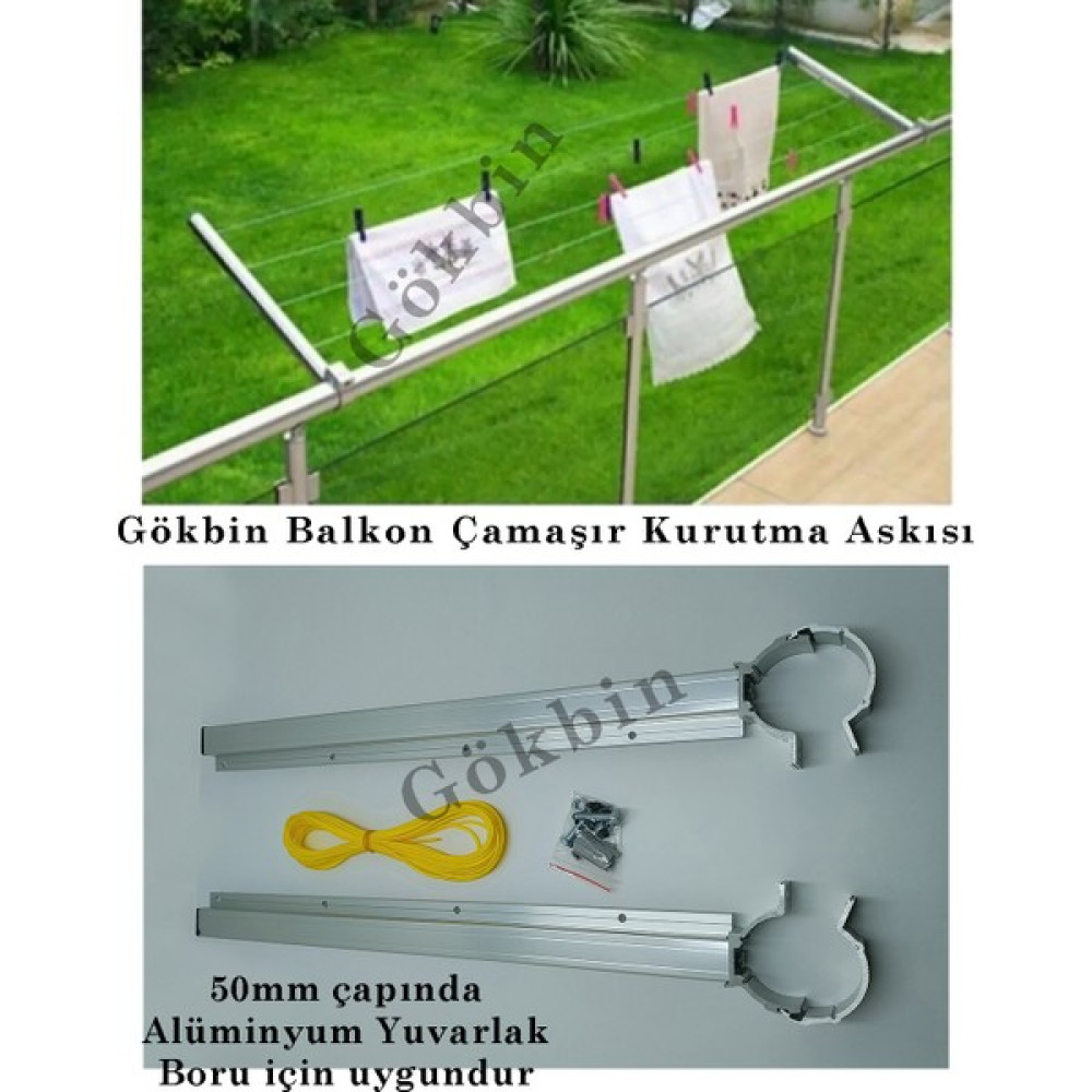 Gökbin Balkon Korkuluk Çamaşır Kurutma Askılığı Alüminyum Yuvarlak Bağlantı Küpeşte Çamaşırlık Çamaşır Kurutma Makineleri Fiyatı