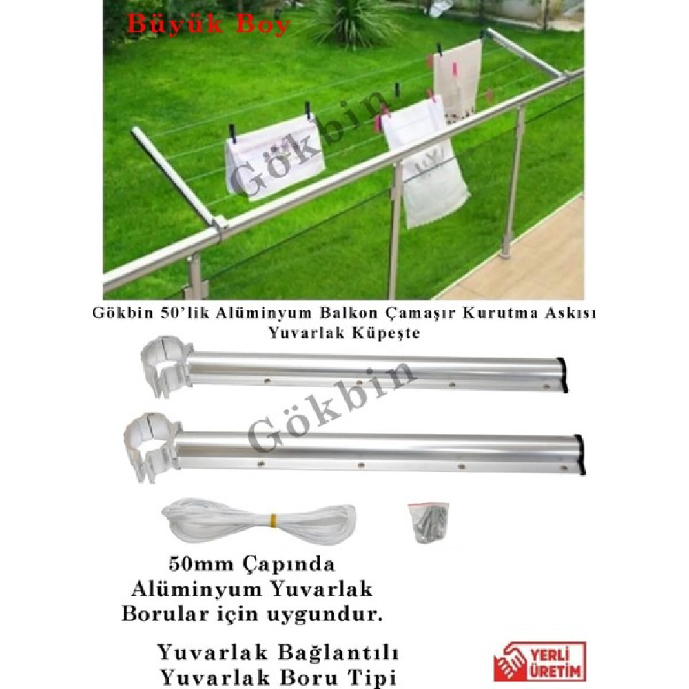 Gökbin Balkon Korkuluk Çamaşır Kurutma Askısı Alüminyum Yuvarlak Bağlantı Yuvarlak Küpeşte Çamaşırlık Çamaşır Kurutma Makineleri Fiyatı