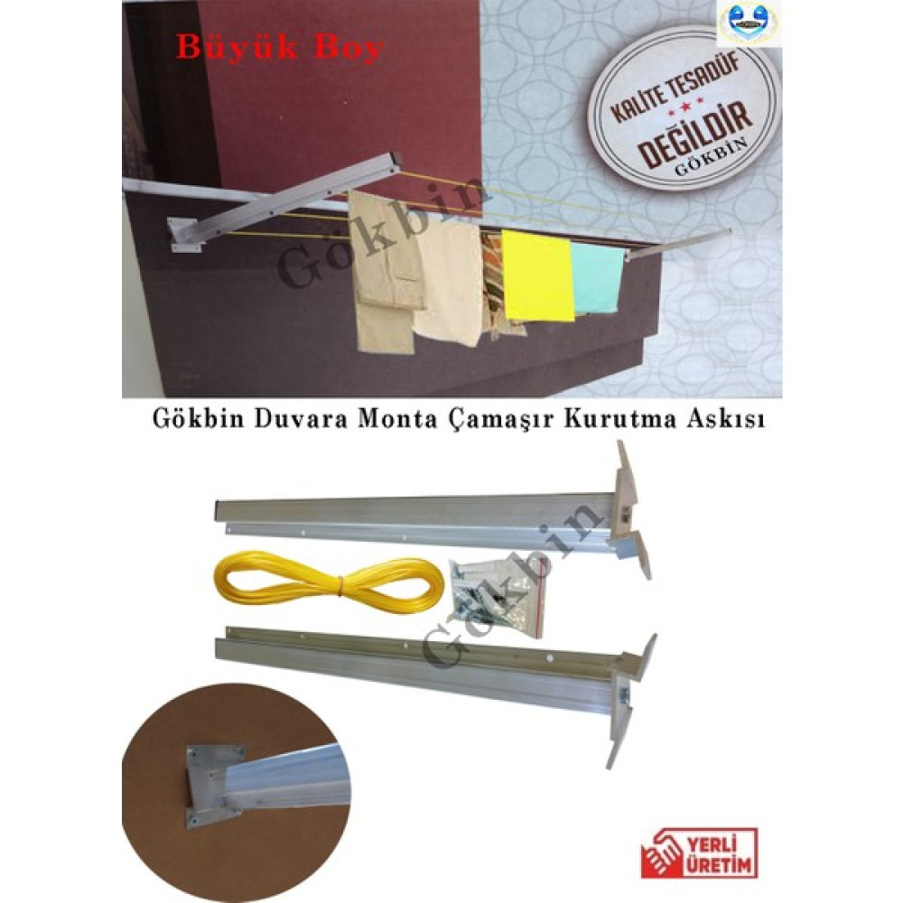 Gökbin Duvara Monte Çamaşır Kurutma Askılığı Alüminyum Küpeşte Çamaşırlık Çamaşır Kurutma Makineleri Fiyatı