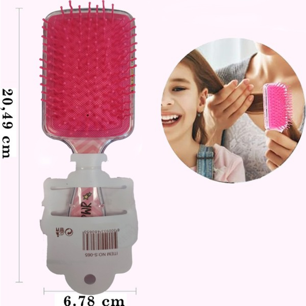 Gökbin Kız Çocuk Kadın 3D Pullu Profesyonel Açma Tarama Elsa Saç Fırçası Tarak - Açık Pembe Saç Fırçası ve Tarağı Fiyatı