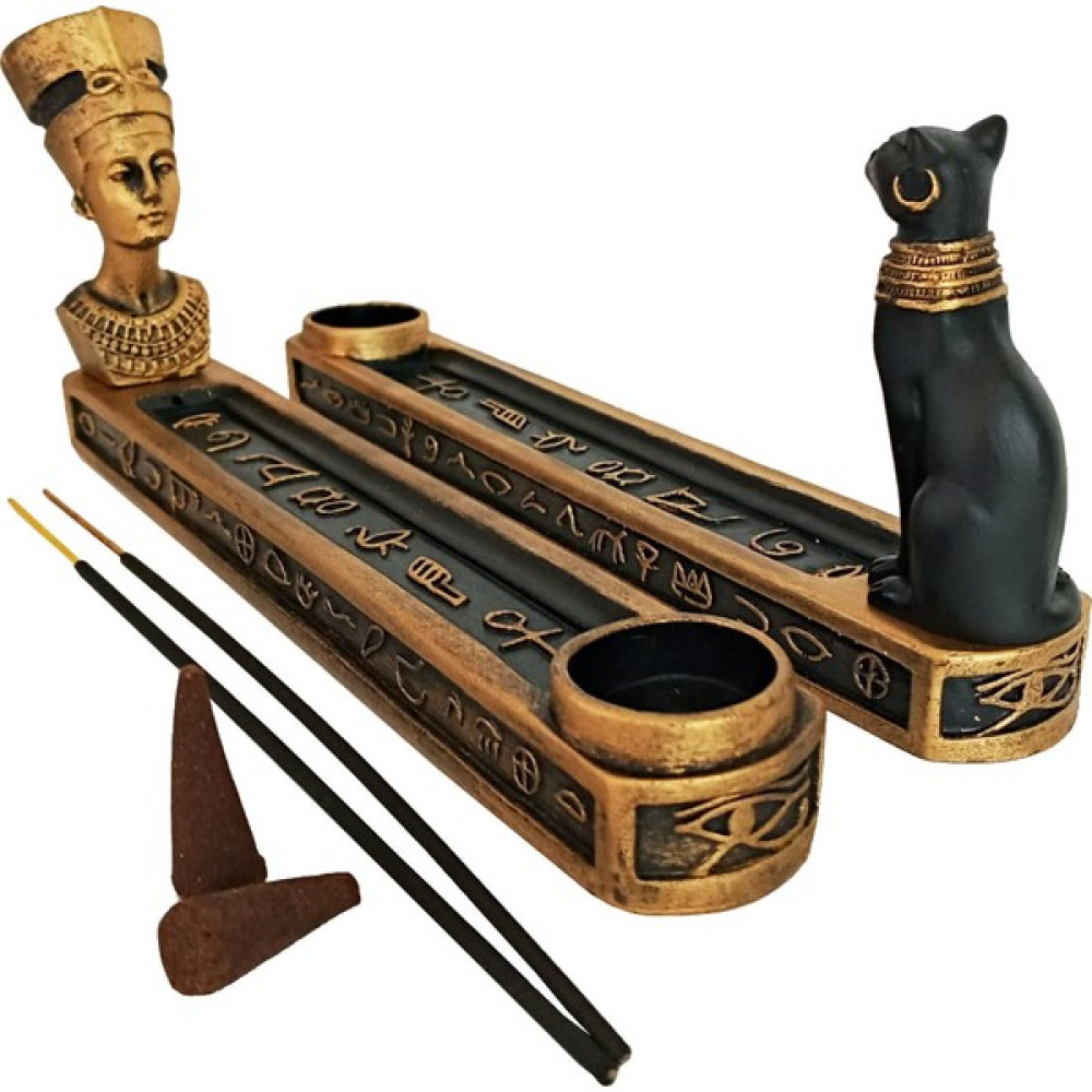 Gökçen Hobi Antik Mısır Bastet ve Nefertiti Firavun Tütsülük - Sarı - 2 Adet Dekoratif Mum Fiyatı