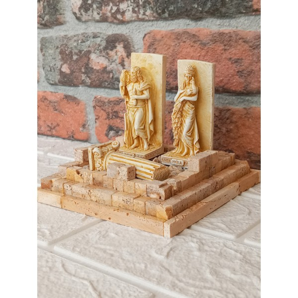 Gökçen Hobi Hera Zeus Yunan Tanrıları Taş Stantlı Biblo Fiyatı