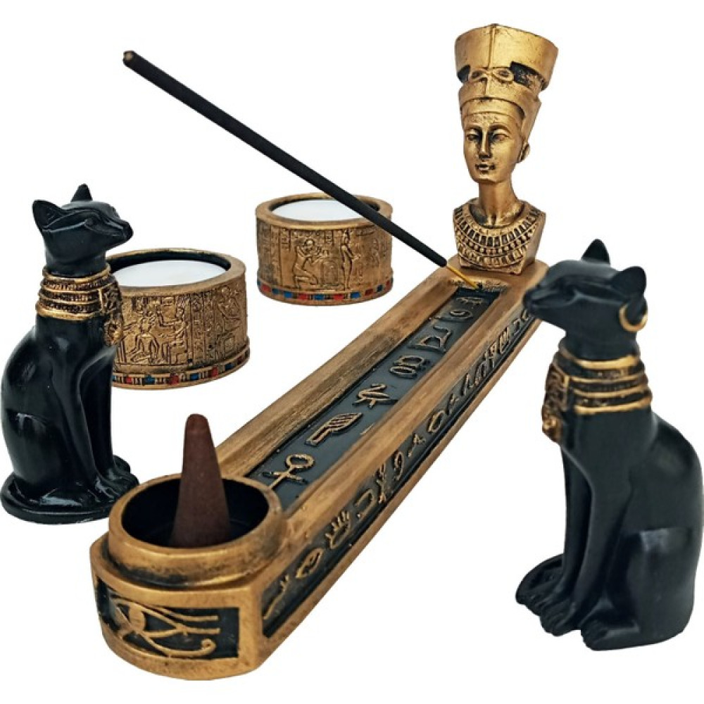Gökçen Hobi Mısır Firavun Tütsülük,bastet,hiyeroglif Mumluk Seti - Sarı - 1 Adet Dekoratif Mum Fiyatı