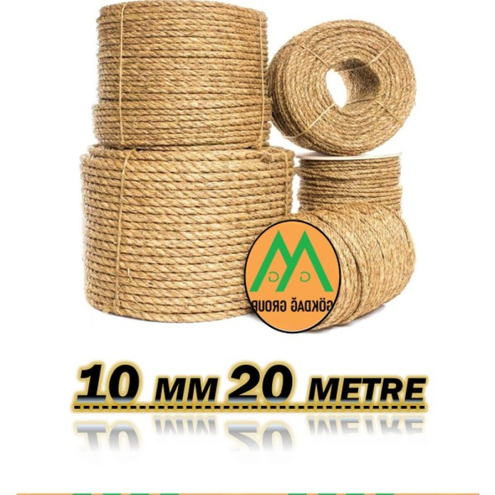 Gökdağ Group Gökdağ GROUPTAMKESIT 20 Metre Jüt Ip Kendir Halat 10 mm Jut Halat-Hasırıp-Kendir Ip-Salıncak Ipi 10 mm 20 Metre Nalburiye & Hırdavat Fiyatı
