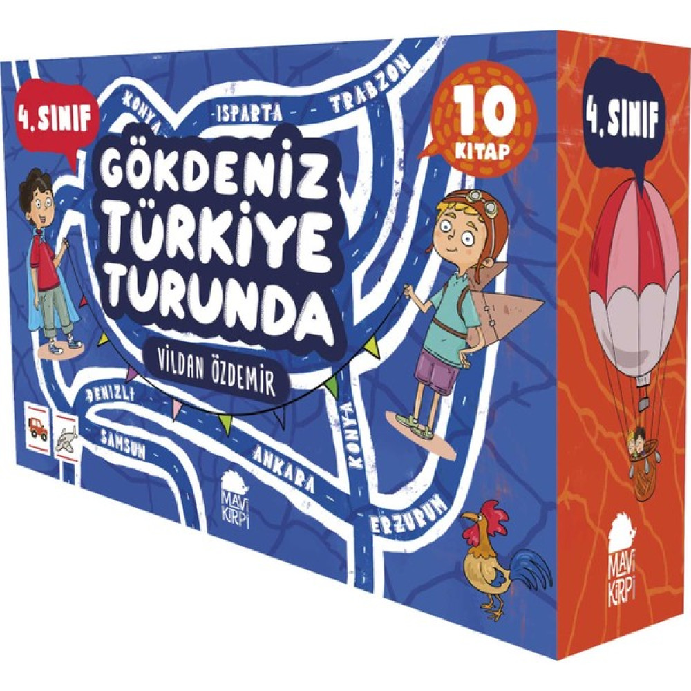 Gökdeniz Türkiye Turunda 4. Sınıf Seti - (10 Kitap) - Vildan Özdemir Çocuk Masal Fiyatı