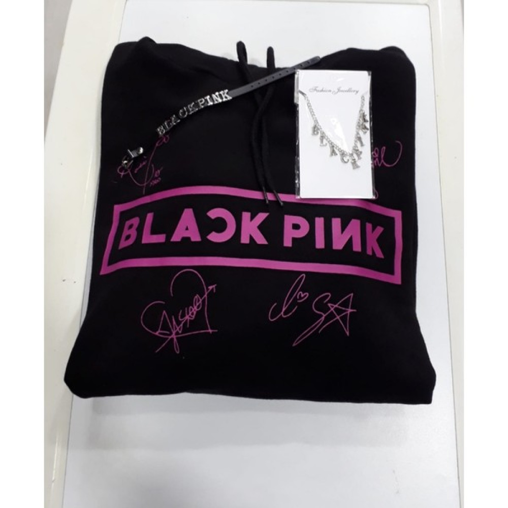 Gökhan Club Blackpınk Swetshirt Kolye Bıleklık Bayan Sweatshirt Fiyatı