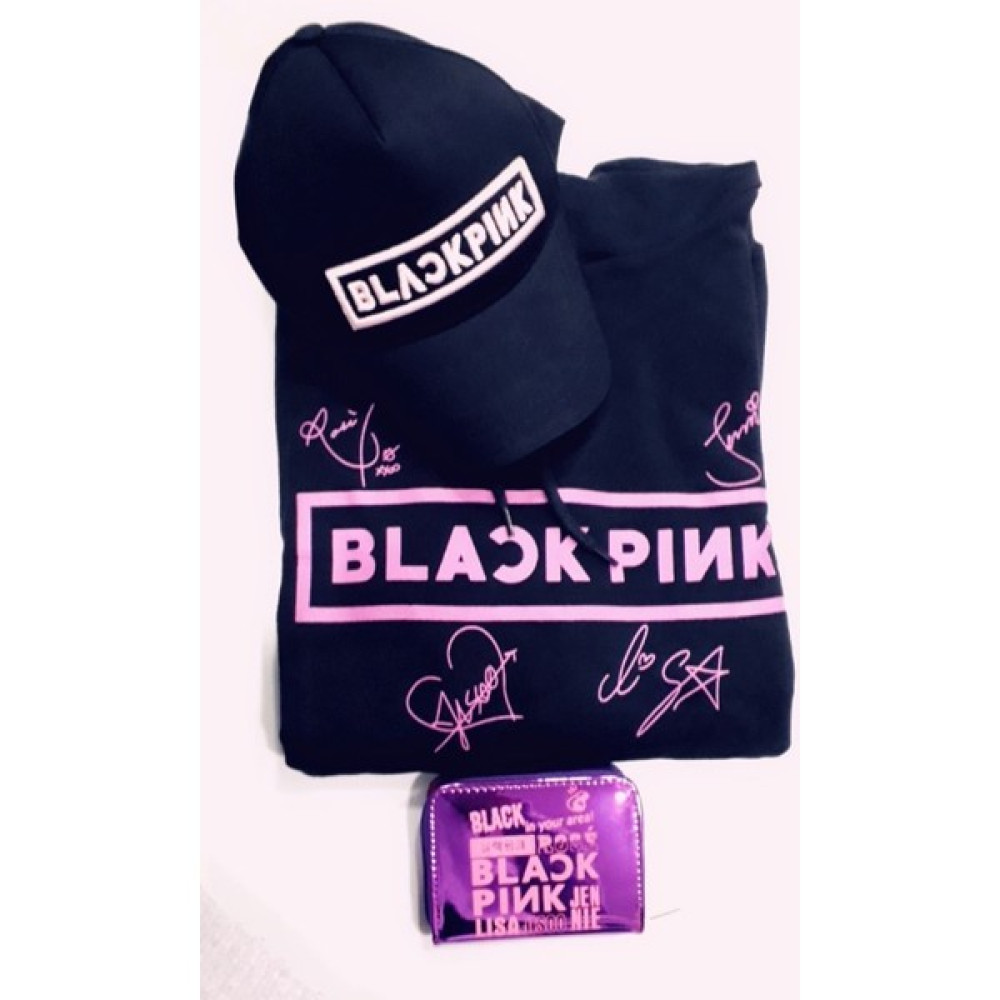 Gökhan Club Blackpink Swetshirt Şapka Cüzdan Kız Çocuk Sweatshirt Fiyatı
