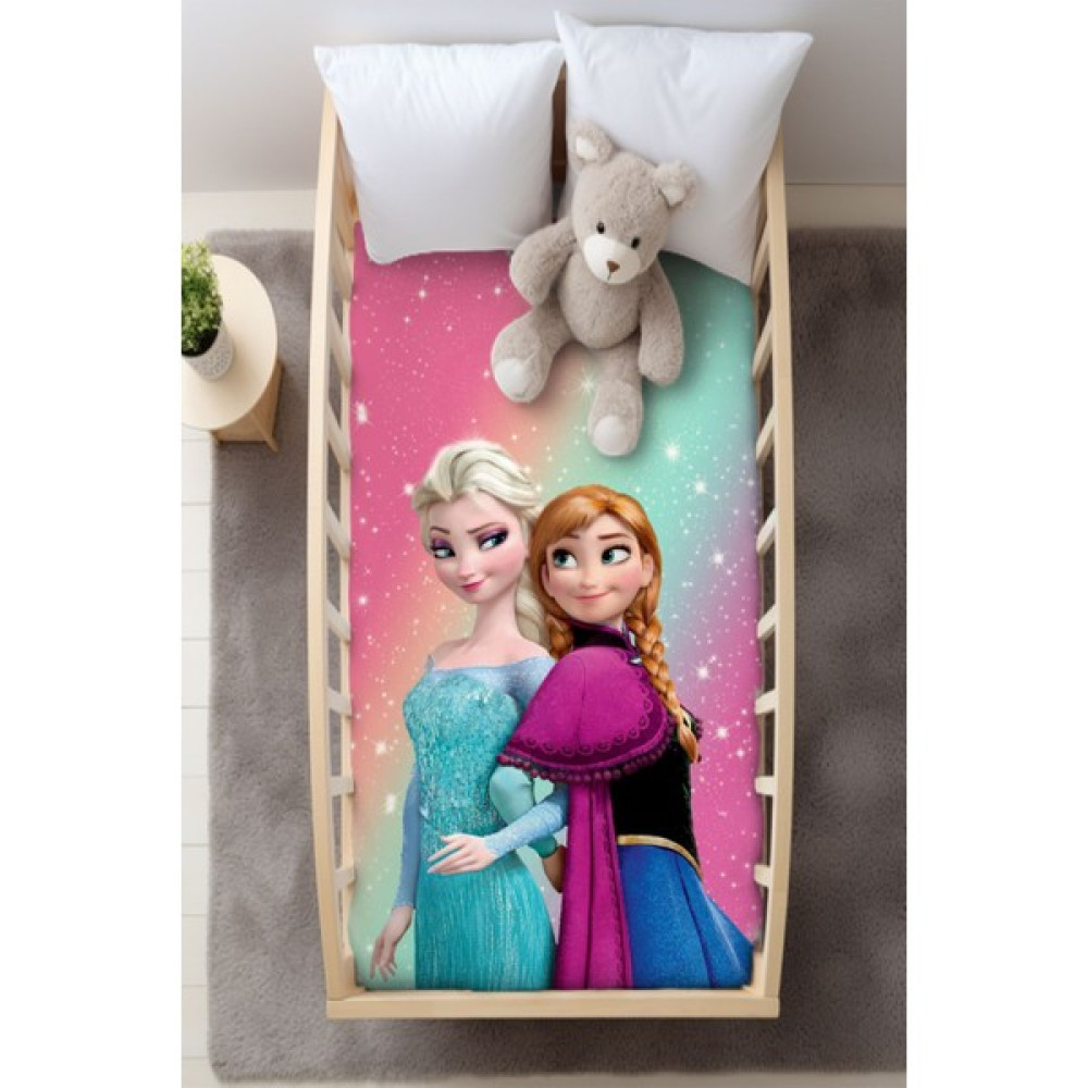 Gökkuşağı Elsa Anna Beşik Bebek Nevresim Takımı 100X150 ( Çarşaflı ) - 100 x 150 cm - Renkli Bebek Nevresim Takımı Fiyatı