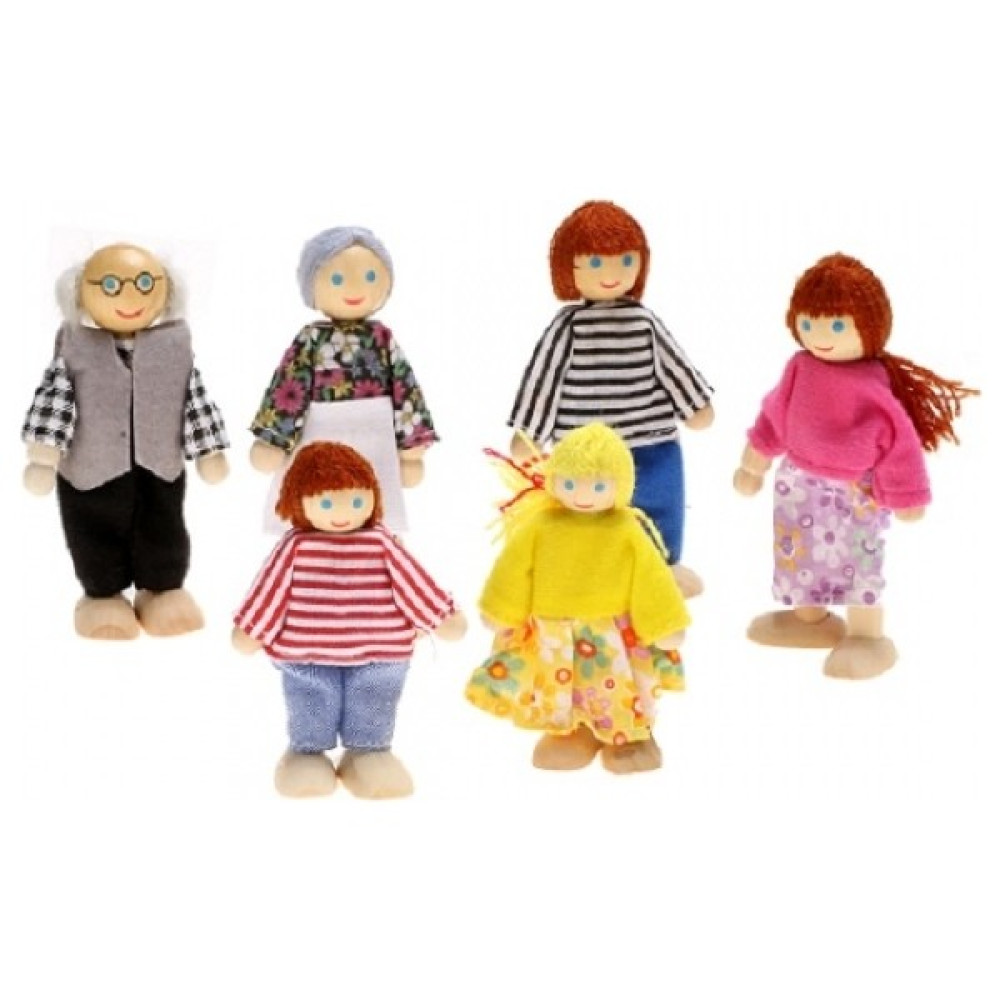 Gökmen Oyuncak Ahşap Sevimli Aile (6'lı) Bebek Oyuncakları Fiyatı