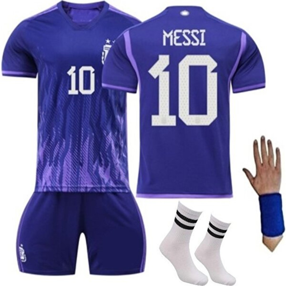 Gökmenspor Arjantin Messi Mor Dünya Kupası 3 Yıldız 4 Lü Set Çocuk Forması Futbol Malzemeleri Fiyatı