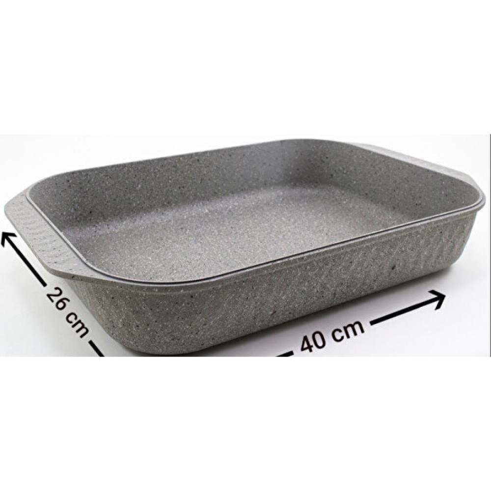 Göksan Mutfak Döküm Granit Fırın Tepsi - 40 cm - Gri Tepsiler / Fırın Kapları Fiyatı