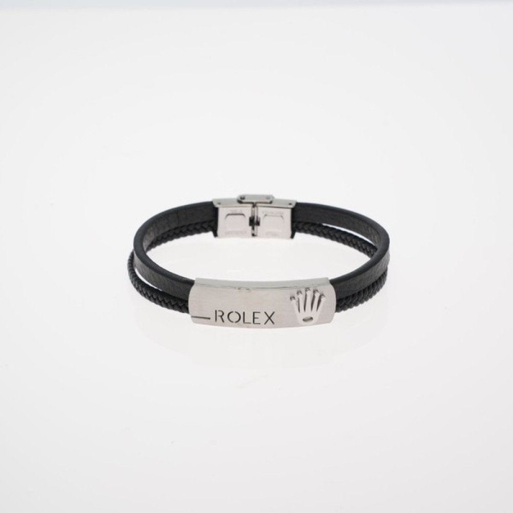 Göksun Group Gümüş Renk Çelik Rolex Deri Model Erkek Çelik Bileklik Saat ve Bileklik Aksesuarı Fiyatı