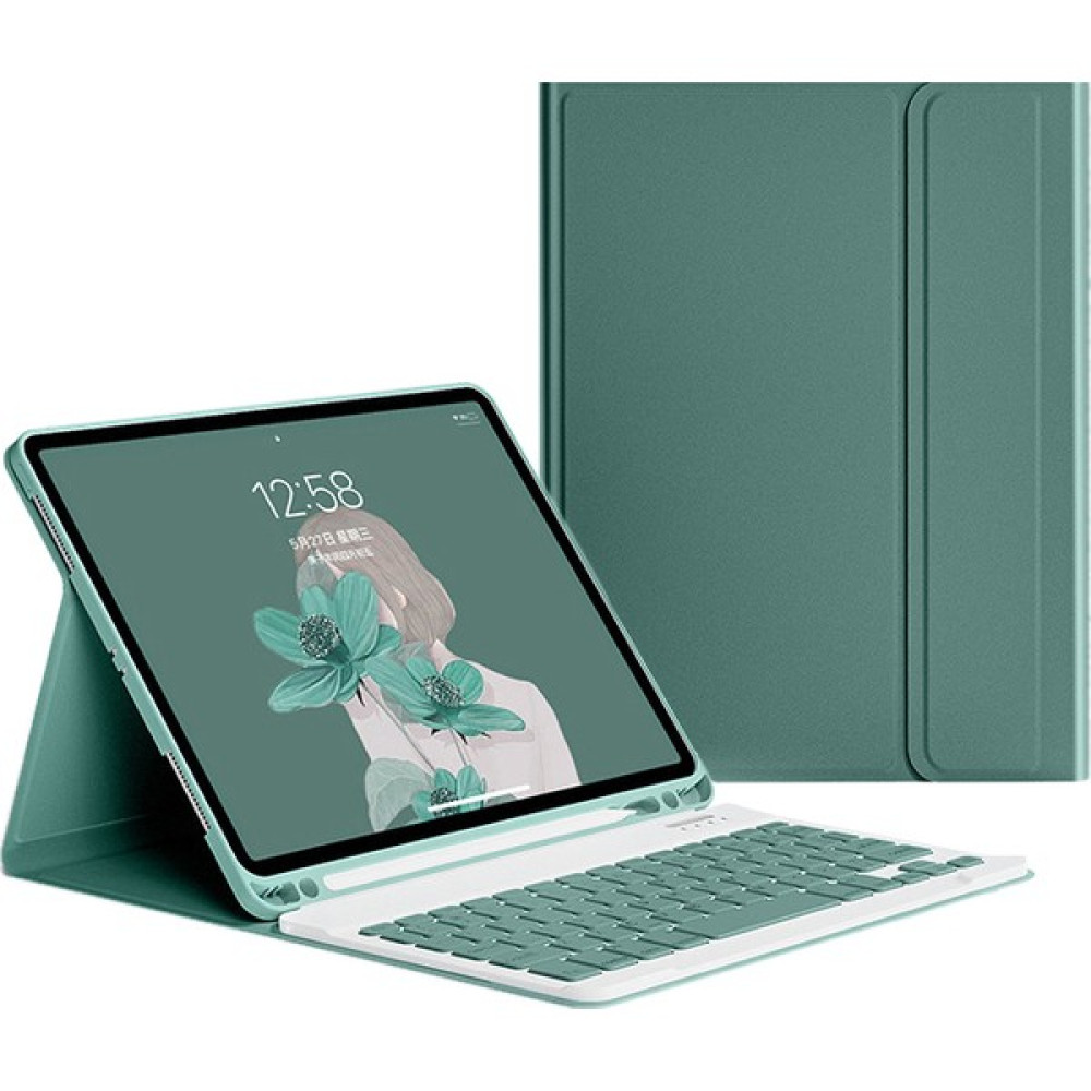 Gold 3c Ipad 10.2 Inç Için Klavyeli Kılıf-Koyu Yeşil (Yurt Dışından) - Koyu Yeşil Tablet Aksesuarı Fiyatı