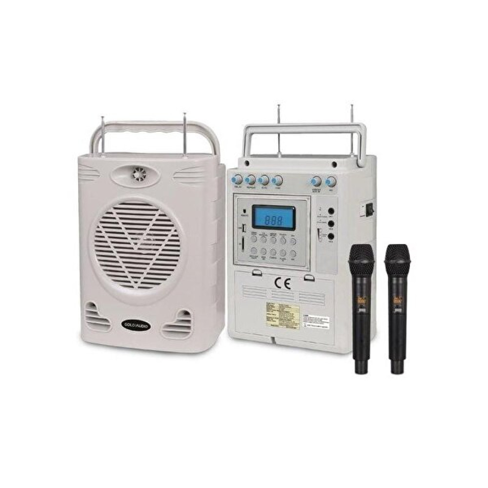 Gold Audio Ga300Ee Taşınabilir 75 W Çift El Telsiz Mikrofonlu Seyyar Amfi Amfili Hoparlör Fiyatı
