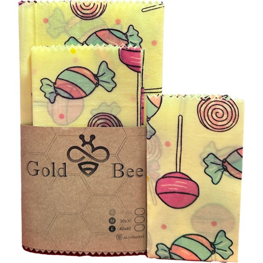 Gold Bee Bal Mumlu Saklama Bezi 3 Lü Set - Lolipop Saklama Kapları Fiyatı
