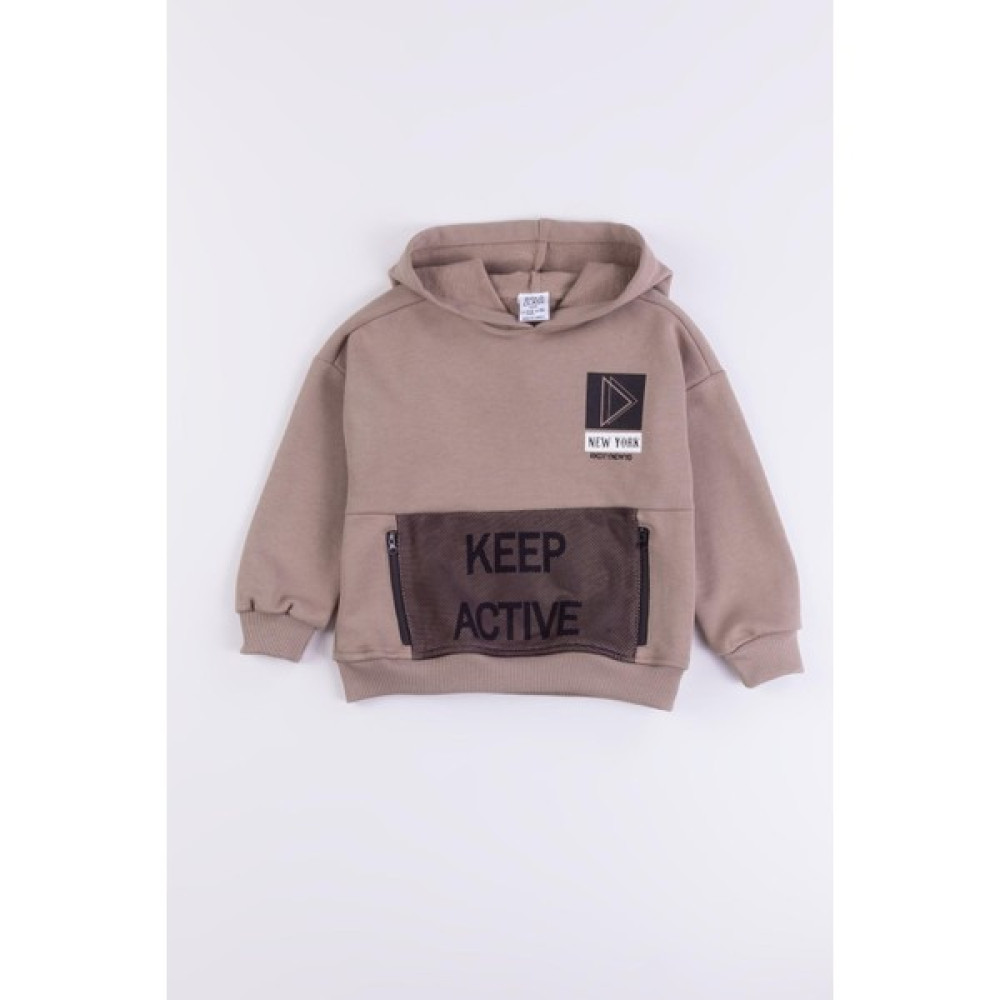Gold Class Kidswear Kapüşonlu Fermuar Detaylı Erkek Çocuk Sweatshirt Erkek Çocuk Sweatshirt Fiyatı