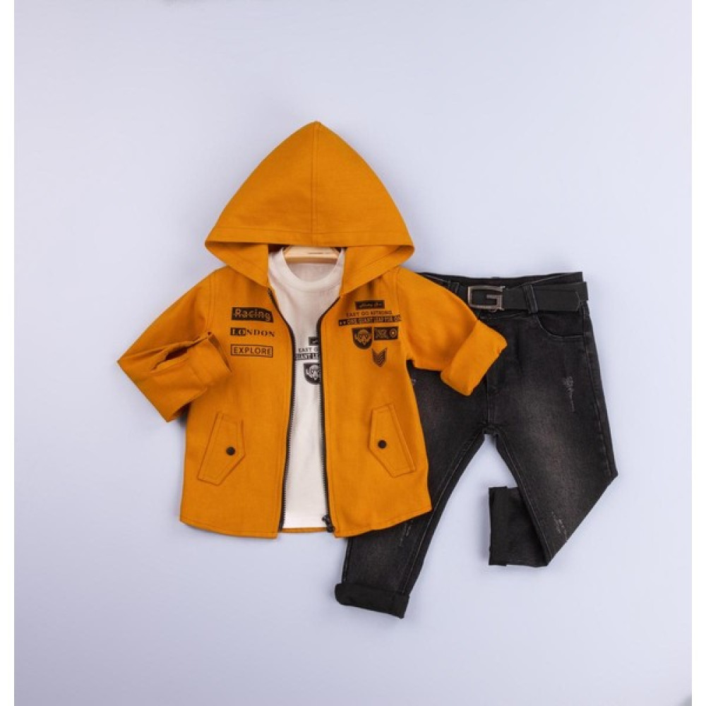 Gold Class Kidswear Kapüşonlu Fermuarlı Erkek Çocuk Gömlekli Takım Erkek Çocuk Giyim Takımı Fiyatı