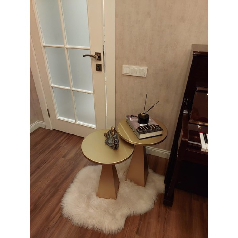 Gold Design Ikili Güneş Ahşap Mdf Gold Zigon Sehpa Zigon Sehpa Fiyatı