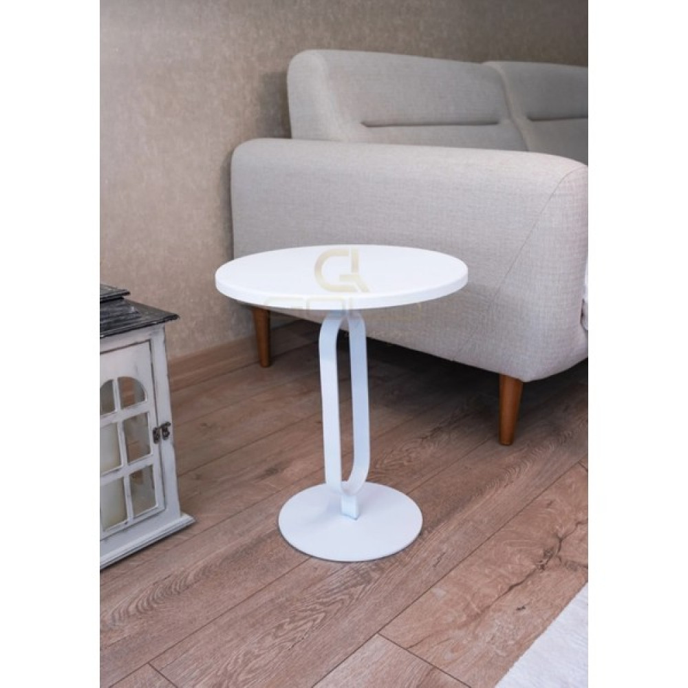 Gold Design Tekli Biblo Metal Ayaklı Beyaz 50 cm Yan Sehpa Yan Sehpa Fiyatı