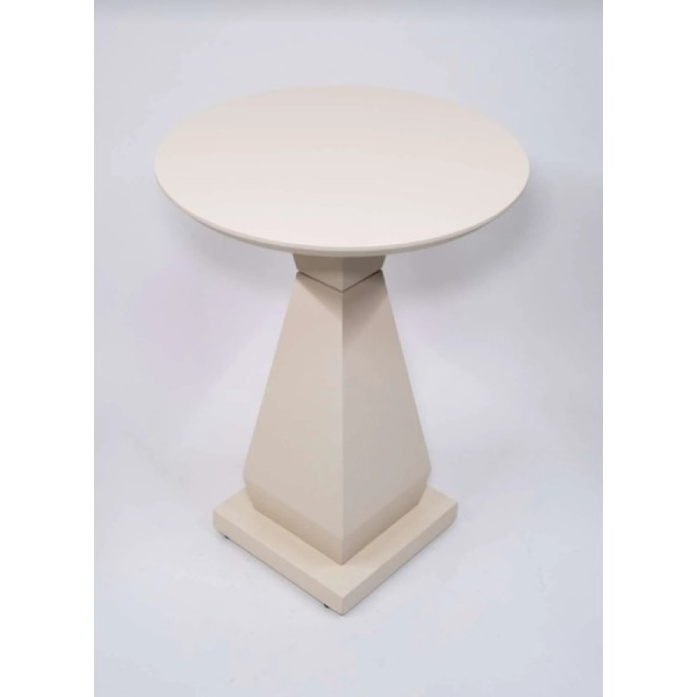 Gold Design Tekli Majestik Ahşap Mdf Krem 55 cm Yan Sehpa - Krem Rengi Yan Sehpa Fiyatı