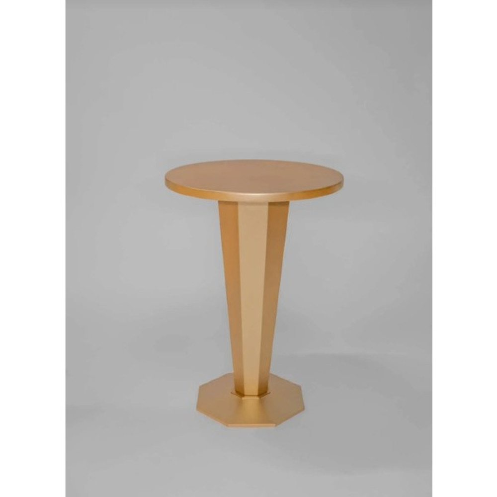 Gold Design Tekli Piramit Ahşap Mdf Gold 50 cm Yan Sehpa Yan Sehpa Fiyatı