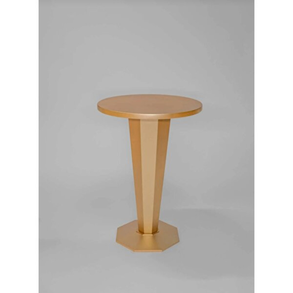 Gold Design Tekli Piramit Ahşap Mdf Gold 55 cm Yan Sehpa Yan Sehpa Fiyatı