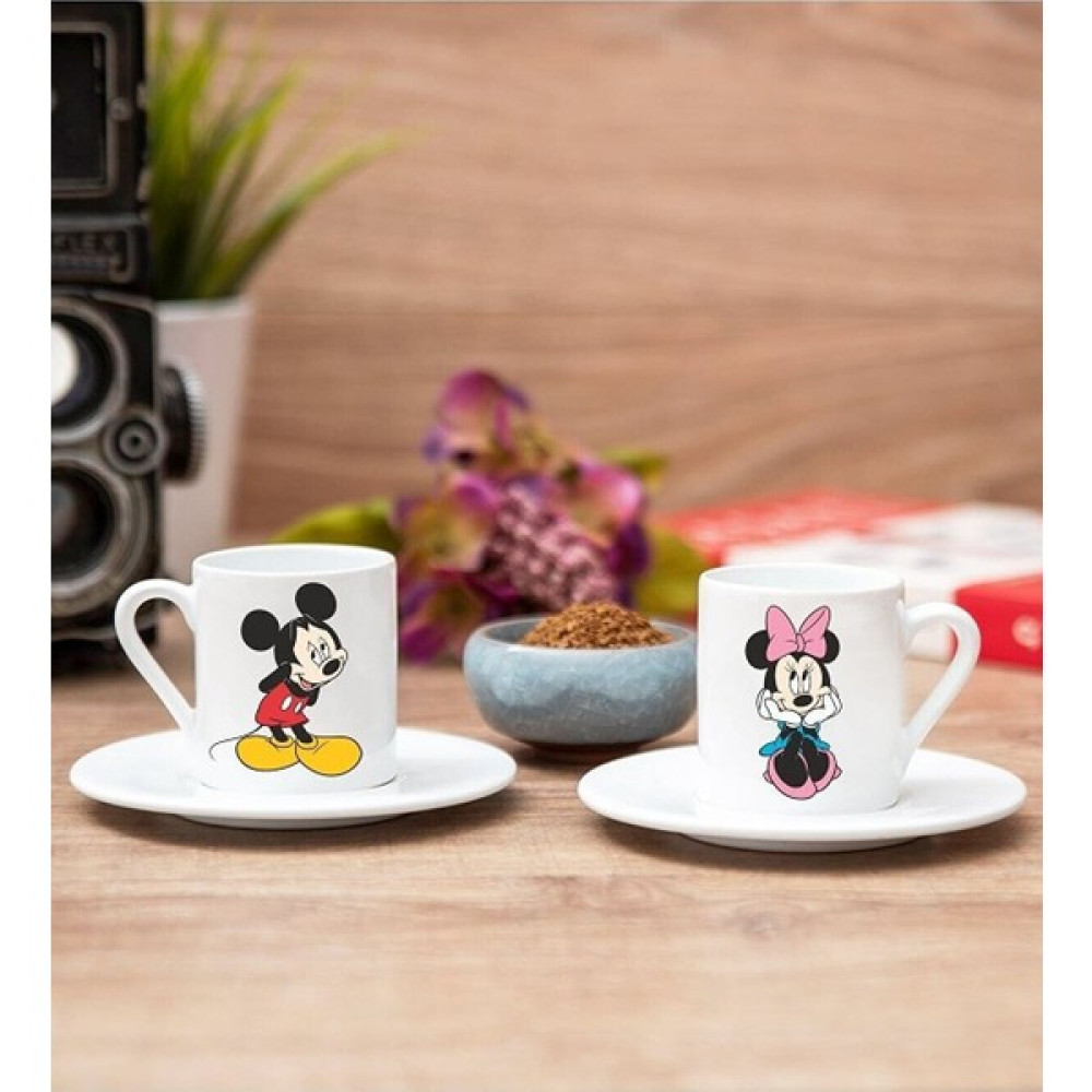 Gold Fotoğrafçılık Mickey Mouse Sevgililere Özel 2'li Kahve Fincanı Seti Fincan / Bardak / Kahve Takımı Fiyatı