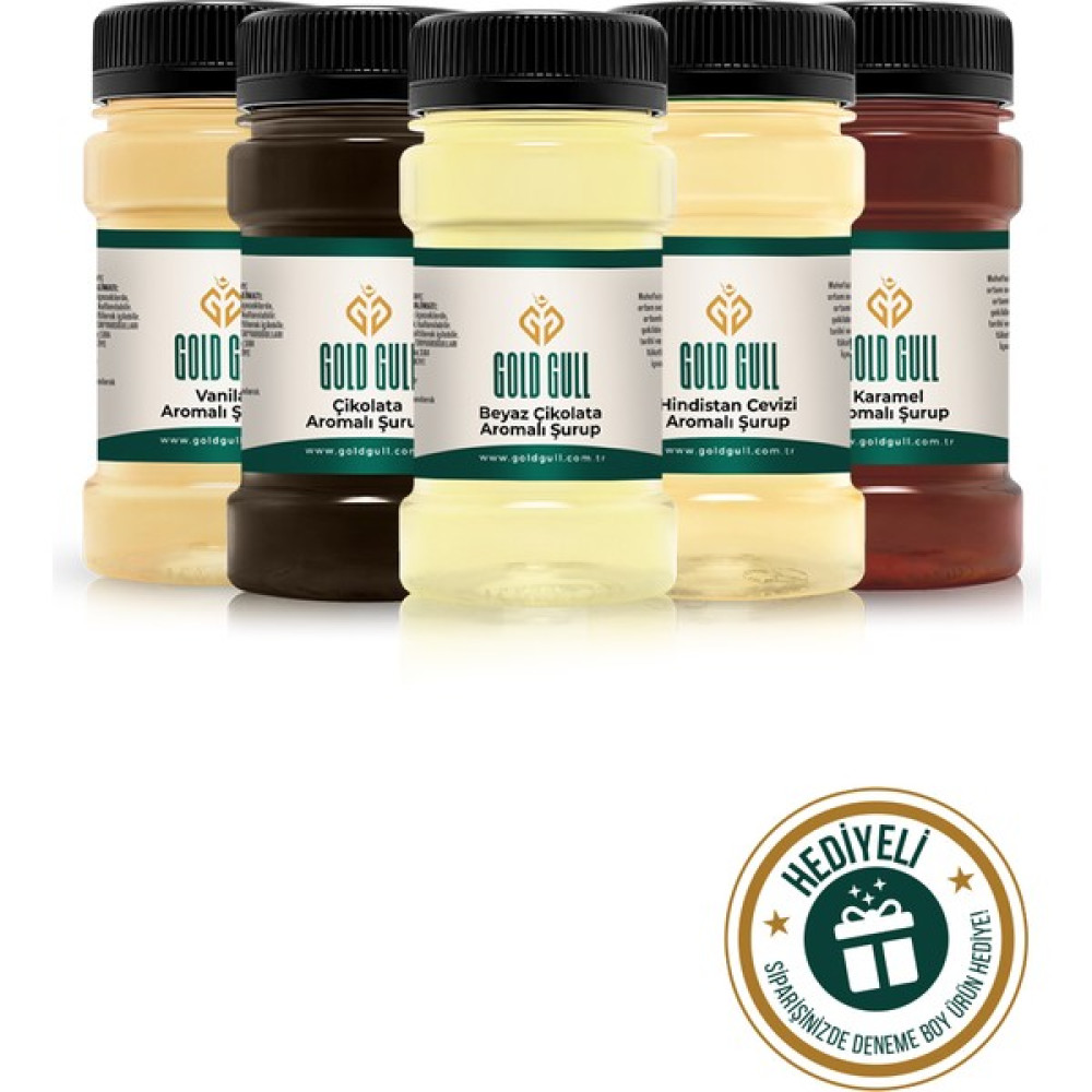 Gold Gull Beyaz Çikolata, Çikolata, Vanilya, Hindistan Cevizi&karamel Aromalı Kahve&meyve Şurupları 5 x 80 ml Diğer Fiyatı