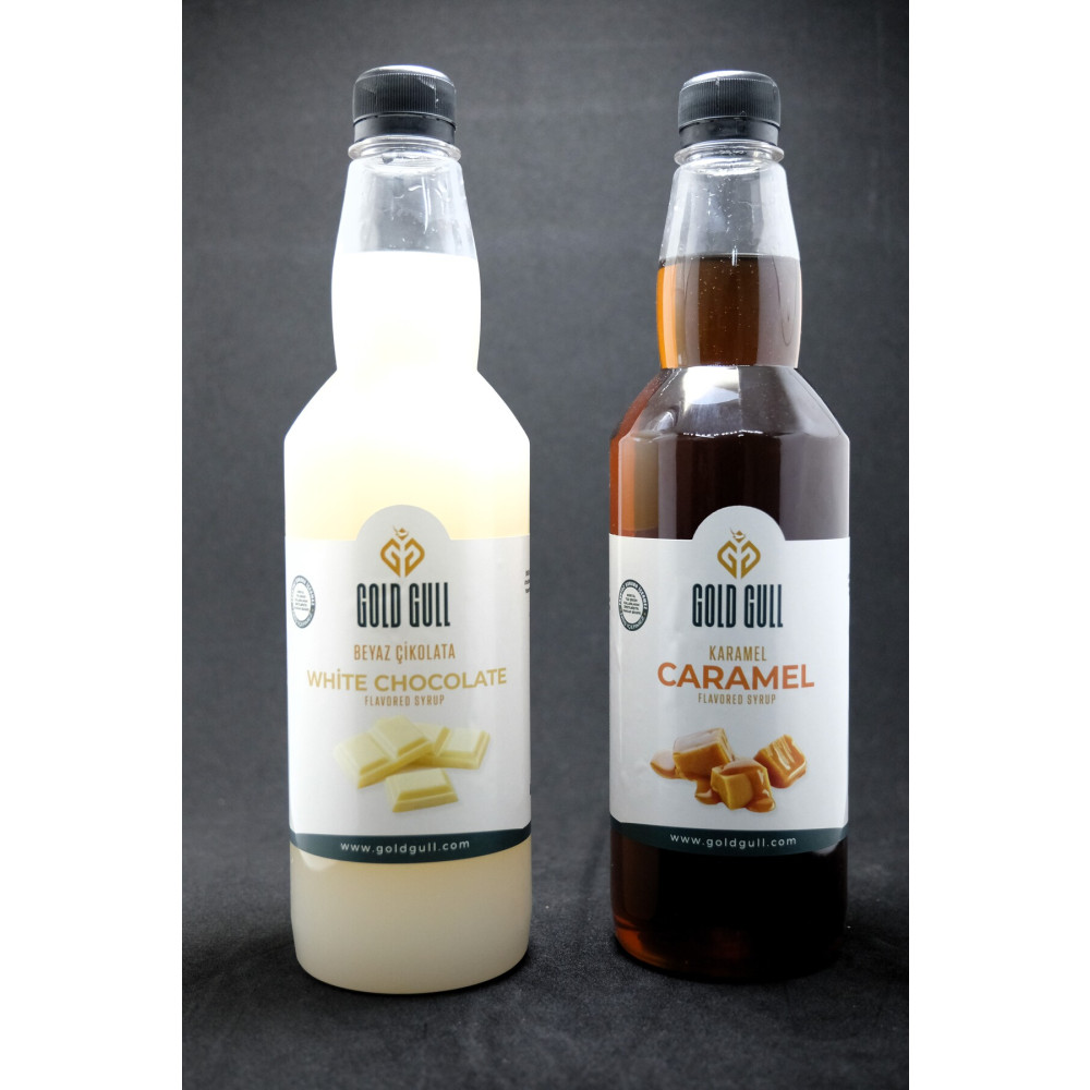 gold gull Beyaz Çikolata & Karamel Aromalı Kahve & Meyve Şurubu 2 X 700 Ml. Kahve Fiyatı