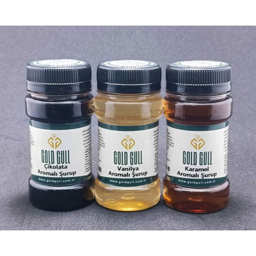 Gold Gull Çikolata, Vanilya & Karamel Aromalı Kahve & Meyve Şurupları 3 x 80 ml Diğer Fiyatı