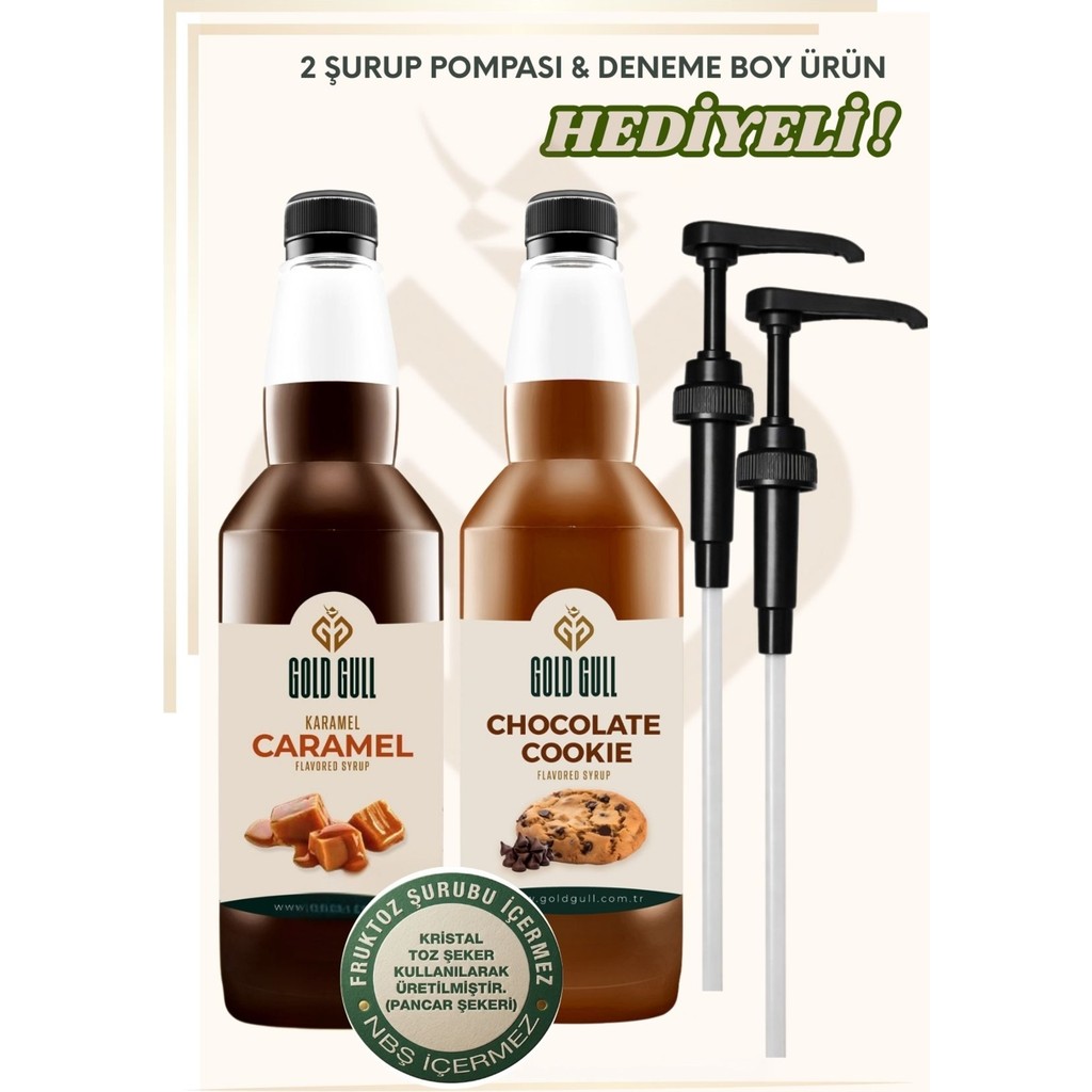 Gold Gull Çikolatalı Kurabiye & Karamel Aromalı Kahve & Meyve Şurubu 2 x 700 Ml Giyim & İç Giyim Fiyatı
